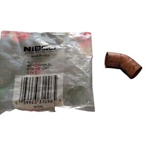 NIBCO 606 Copper 45 degree Fitting 1/2" Elbow Connector HVAC Refrigeration